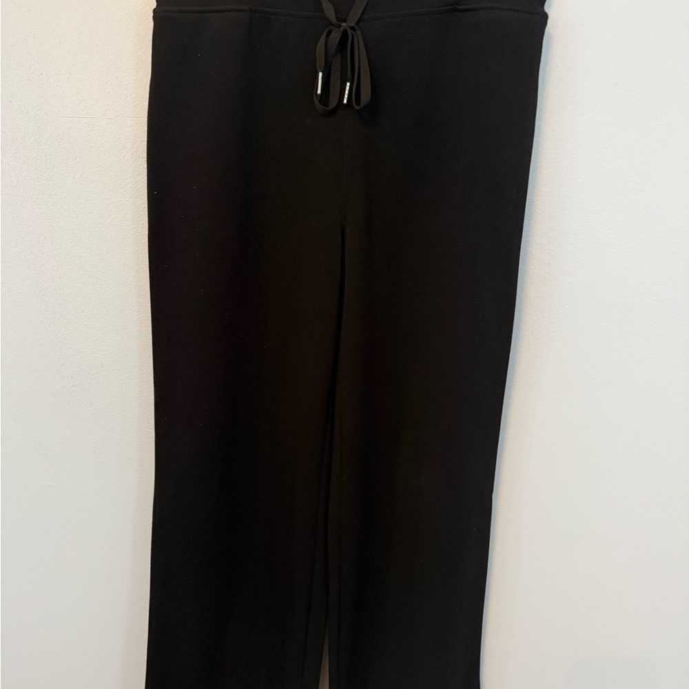 Black Women's Knit Drawstring Pants, Large
